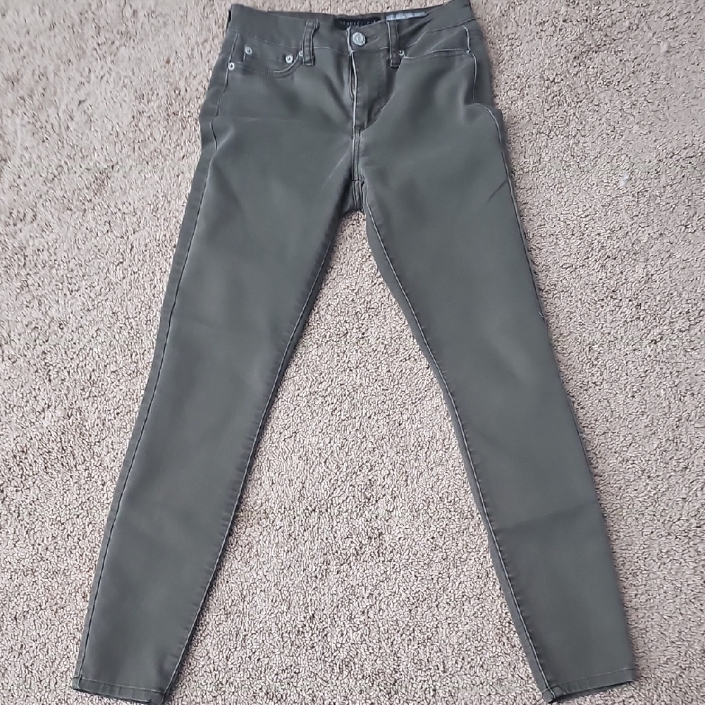 Stylish Olive Green Skinny Jeans